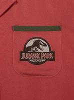 Jurassic Park Floral Logo Women's Slightly Cropped Woven Button-Up - BoxLunch Exclusive