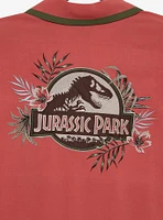 Jurassic Park Floral Logo Women's Slightly Cropped Woven Button-Up - BoxLunch Exclusive
