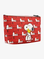FUL Peanuts Snoopy & Woodstock Red Trapezoid Cosmetic Bag