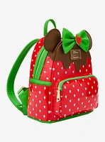 Loungefly Disney Minnie Mouse Chocolate Dipped Strawberry Ears Scented Mini Backpack - BoxLunch Exclusive