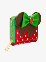 Loungefly Disney Minnie Mouse Chocolate Dipped Strawberry Ears Scented Small Zip Wallet - BoxLunch Exclusive