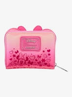 Loungefly Disney Minnie Mouse Pink Confetti Zip Wallet  — BoxLunch Exclusive
