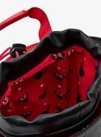 Loungefly Disney Minnie Mouse Metallic Red Embossed Water Bottle Holder Crossbody Bag - BoxLunch Exclusive