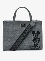 Loungefly Disney Mickey Mouse Gray Denim Convertible Handbag — BoxLunch Exclusive