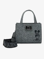 Loungefly Disney Mickey Mouse Gray Denim Convertible Crossbody — BoxLunch Exclusive