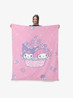 Sanrio My Melody Basket Of Fun Silk Touch Throw Blanket