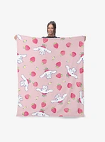 Sanrio Cinnamoroll Berry Pattern Silk Touch Throw Blanket