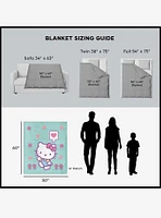 Sanrio Hello?Kitty?Falling Flowers Silk Touch Throw Blanket