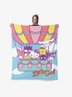 Sanrio Hello Kitty Flying Together Silk Touch Throw Blanket