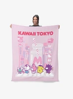 Sanrio Hello Kitty Kawaii Tokyo Silk Touch Throw Blanket