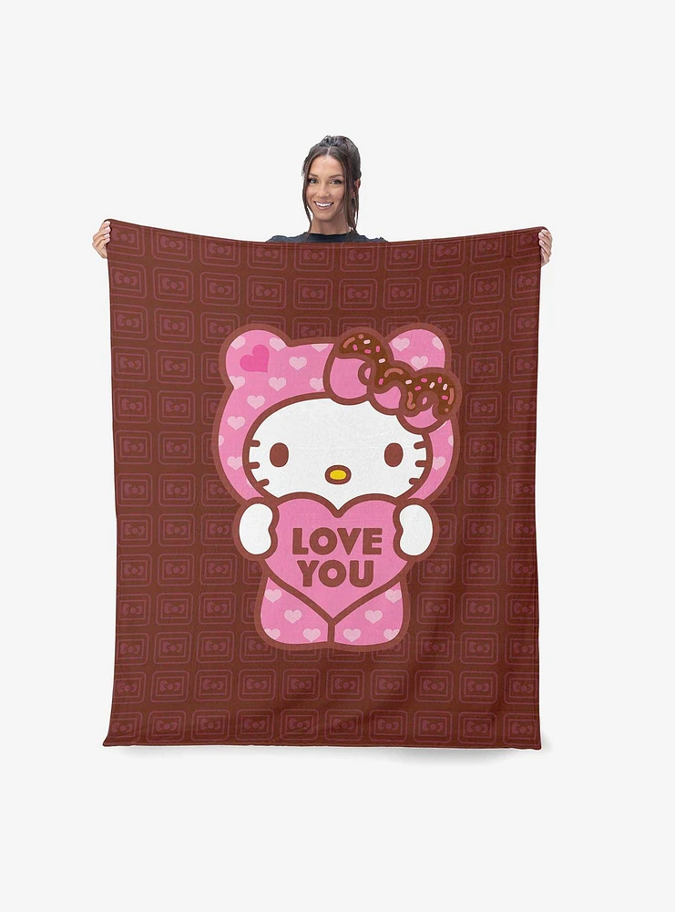 Sanrio Hello Kitty Chocokitty Silk Touch Throw Blanket