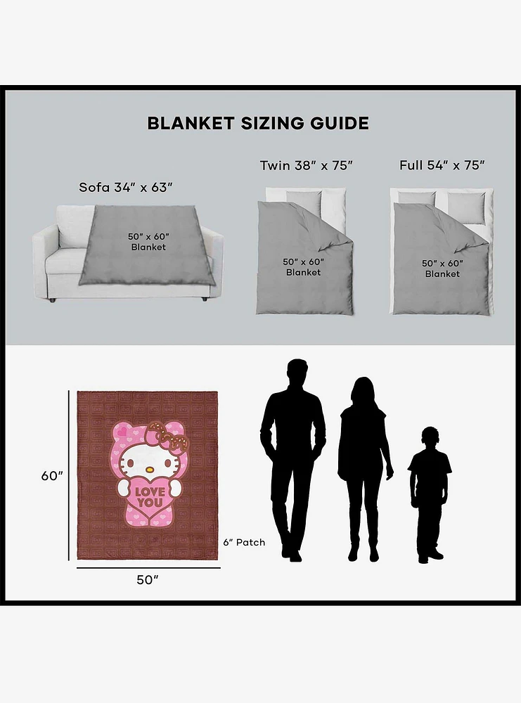 Sanrio Hello Kitty Chocokitty Silk Touch Throw Blanket