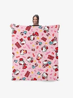 Sanrio Hello?Kitty?Hello?Love Silk Touch Throw Blanket