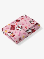 Sanrio Hello?Kitty?Hello?Love Silk Touch Throw Blanket