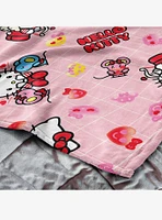 Sanrio Hello?Kitty?Hello?Love Silk Touch Throw Blanket