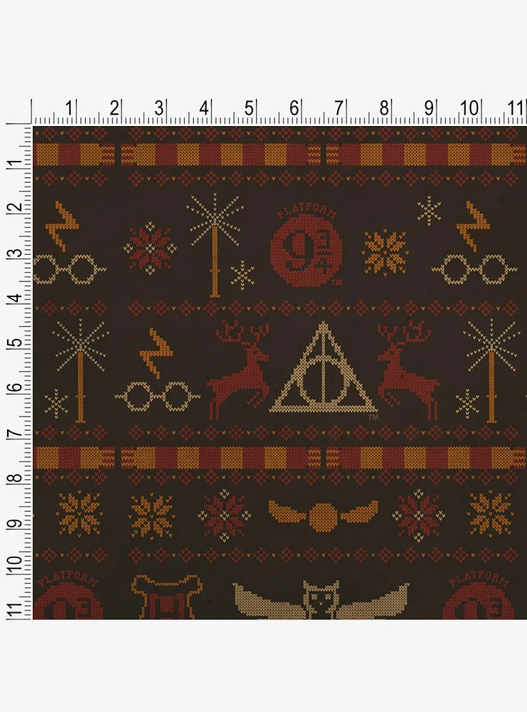 Harry Potter Sweater Pattern Kraft Wrapping Paper