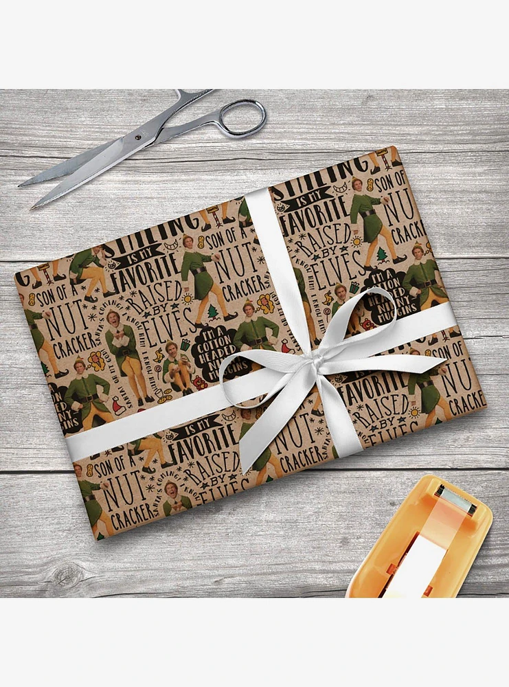 Elf Movie Quote Pattern Kraft Wrapping Paper