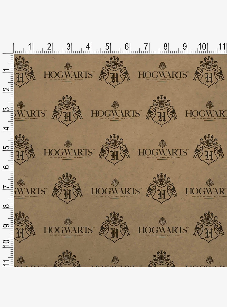 Harry Potter Hogwarts Modern Logo Kraft Wrapping Paper