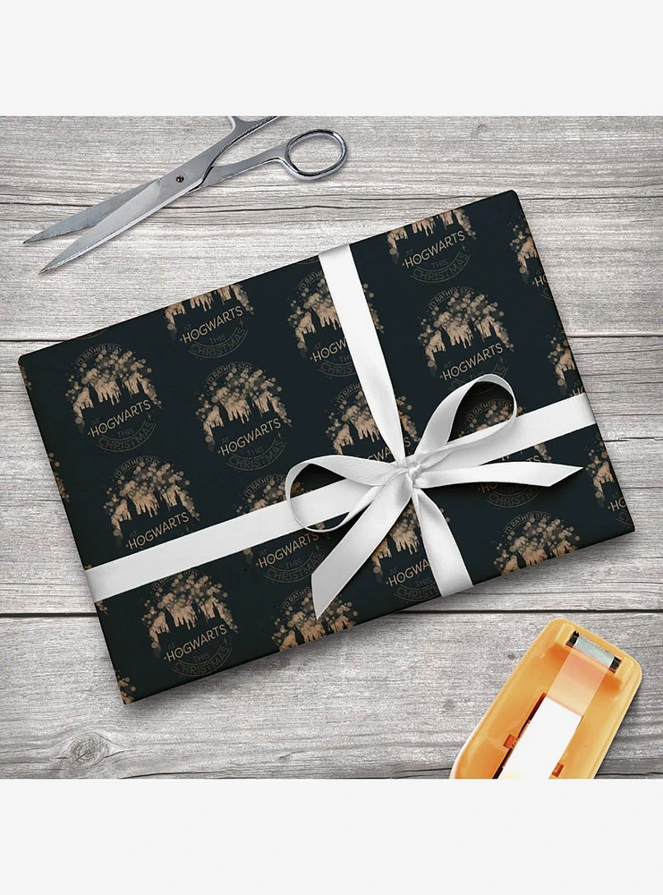 Harry Potter Hogwarts for Christmas Kraft Wrapping Paper