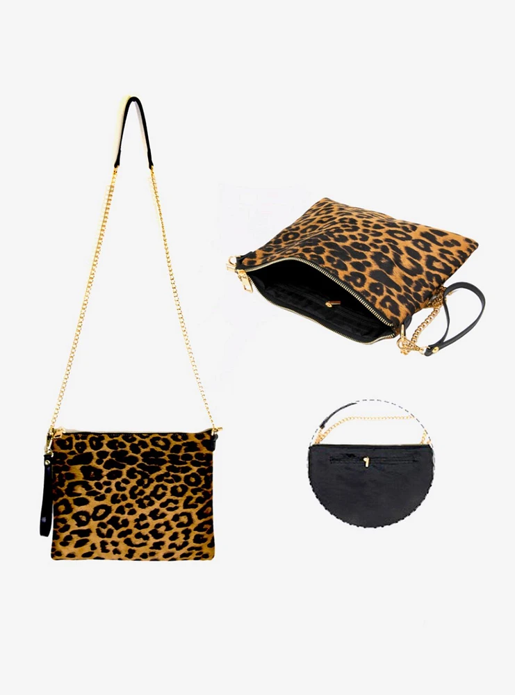 Leopard Print Crossbody Bag