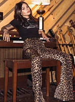 Leopard Print Bell Bottoms Flare Pants