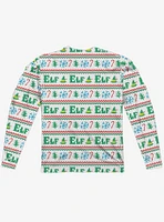 Elf Christmas Sweater Print Long Sleeve Sublimated T-Shirt