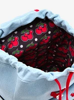 Loungefly Disney Mickey Mouse Cherries Denim Mini Backpack - BoxLunch Exclusive
