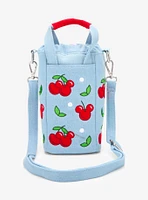 Loungefly Disney Mickey Mouse Cherries Denim Water Bottle Holder Crossbody Bag - BoxLunch Exclusive