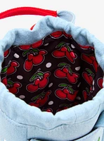 Loungefly Disney Mickey Mouse Cherries Denim Water Bottle Holder Crossbody Bag - BoxLunch Exclusive