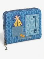 Coraline Patchwork Denim Accordion Wallet — BoxLunch Exclusive