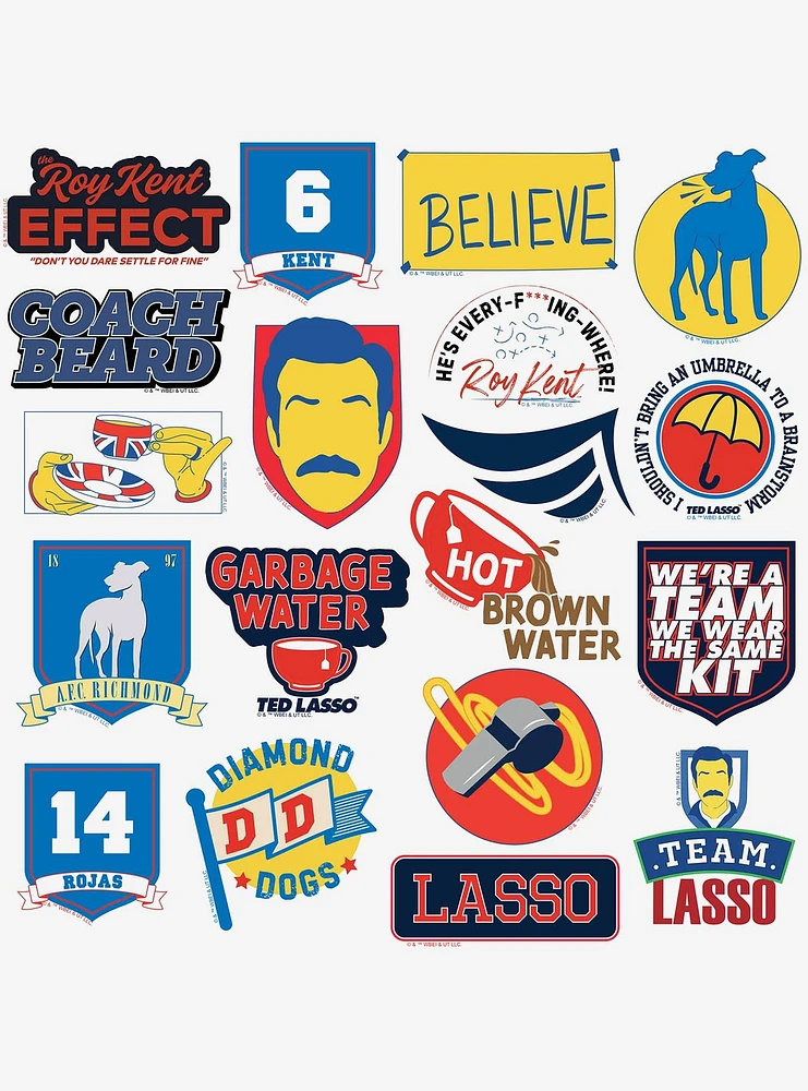 Ted Lasso 100ct Vinyl Stickers Variety Pack