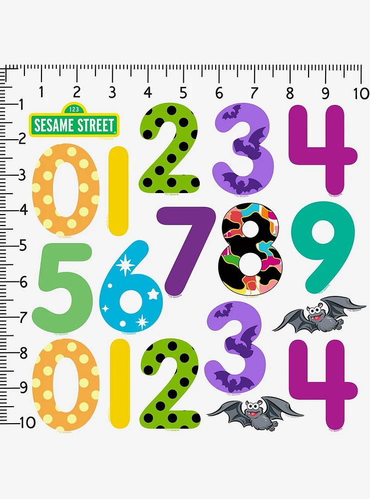 Sesame Street Count Von Count Numbers 100ct Vinyl Stickers Variety Pack