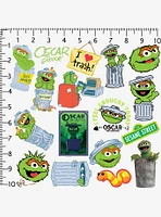 Sesame Street Oscar the Grouch 100ct Vinyl Stickers Variety Pack