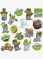 Sesame Street Oscar the Grouch 100ct Vinyl Stickers Variety Pack