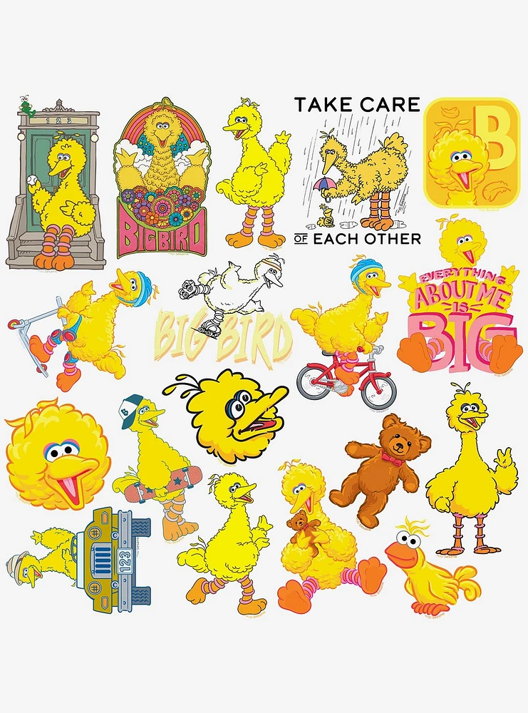 Sesame Street Big Bird 100ct Vinyl Stickers Variety Pack