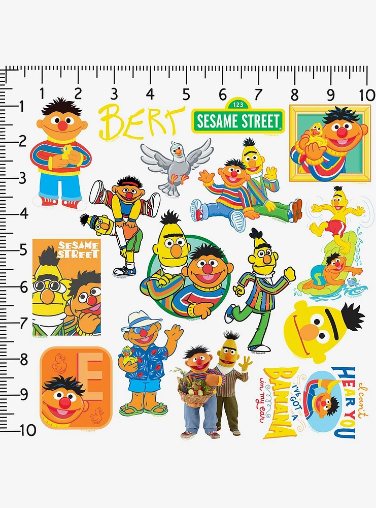 Sesame Street Bert & Ernie 100ct Vinyl Stickers Variety Pack