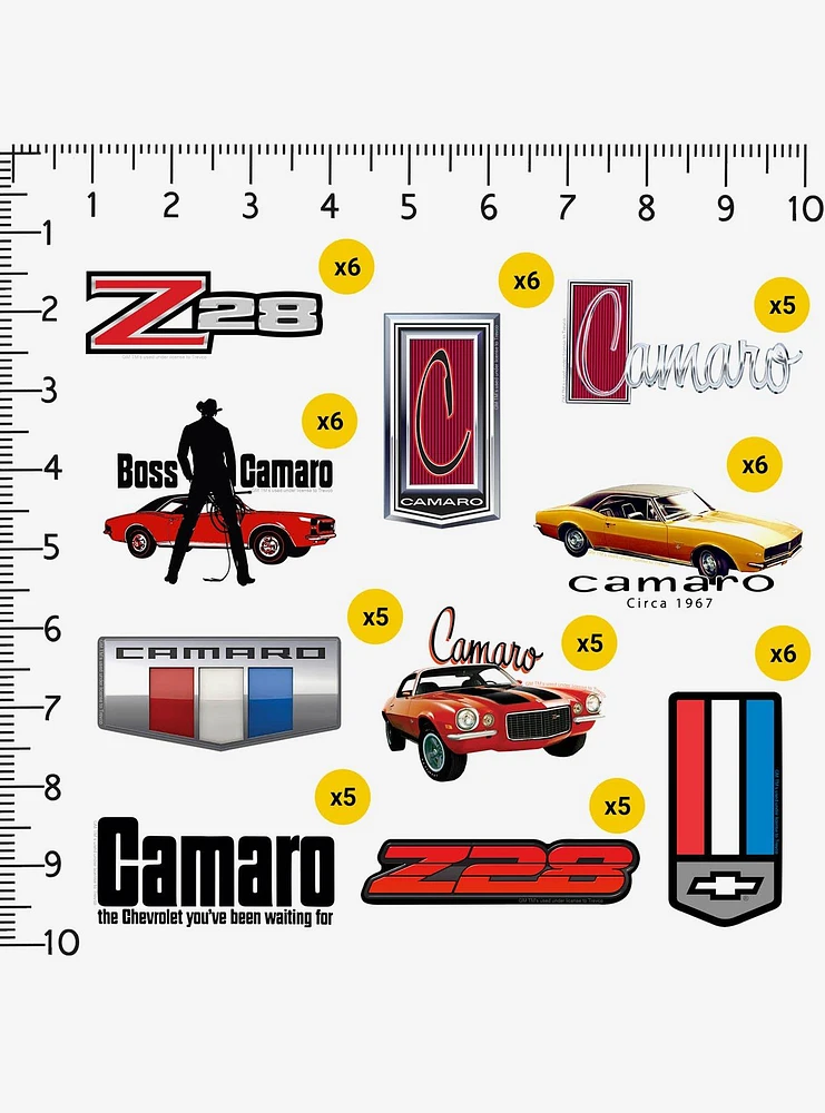 Chevy Camaro 100ct Vinyl Stickers Variety Pack