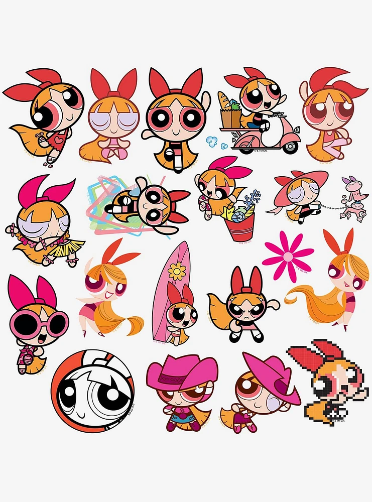 Powerpuff Girls Blossom 100ct Vinyl Stickers Variety Pack