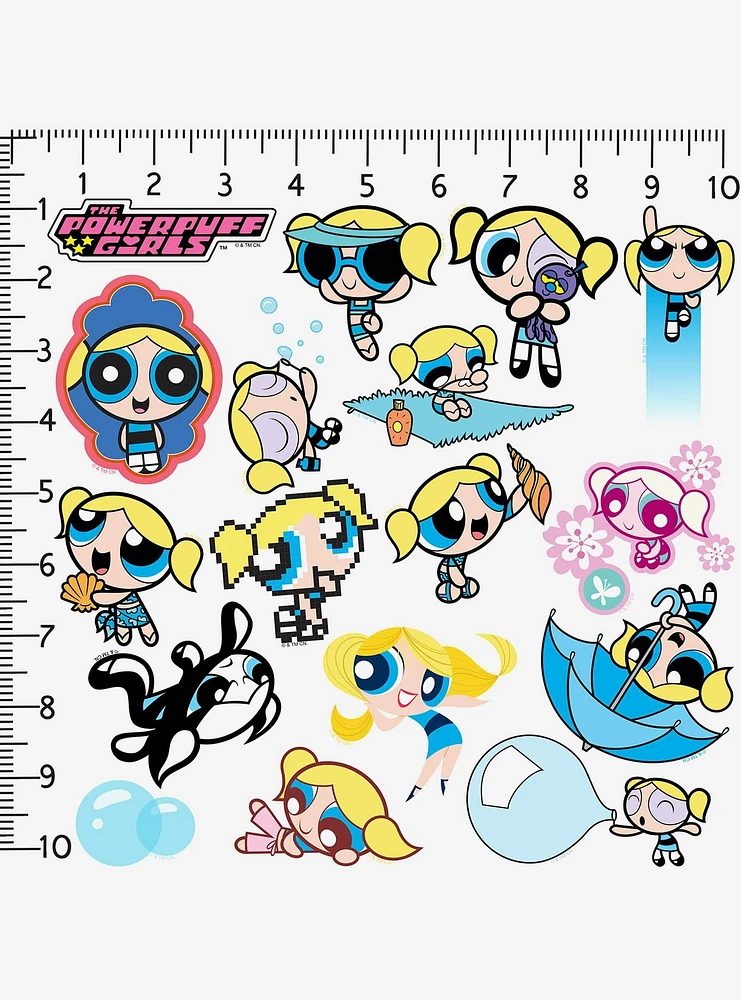 Powerpuff Girls Bubbles 100ct Vinyl Stickers Variety Pack