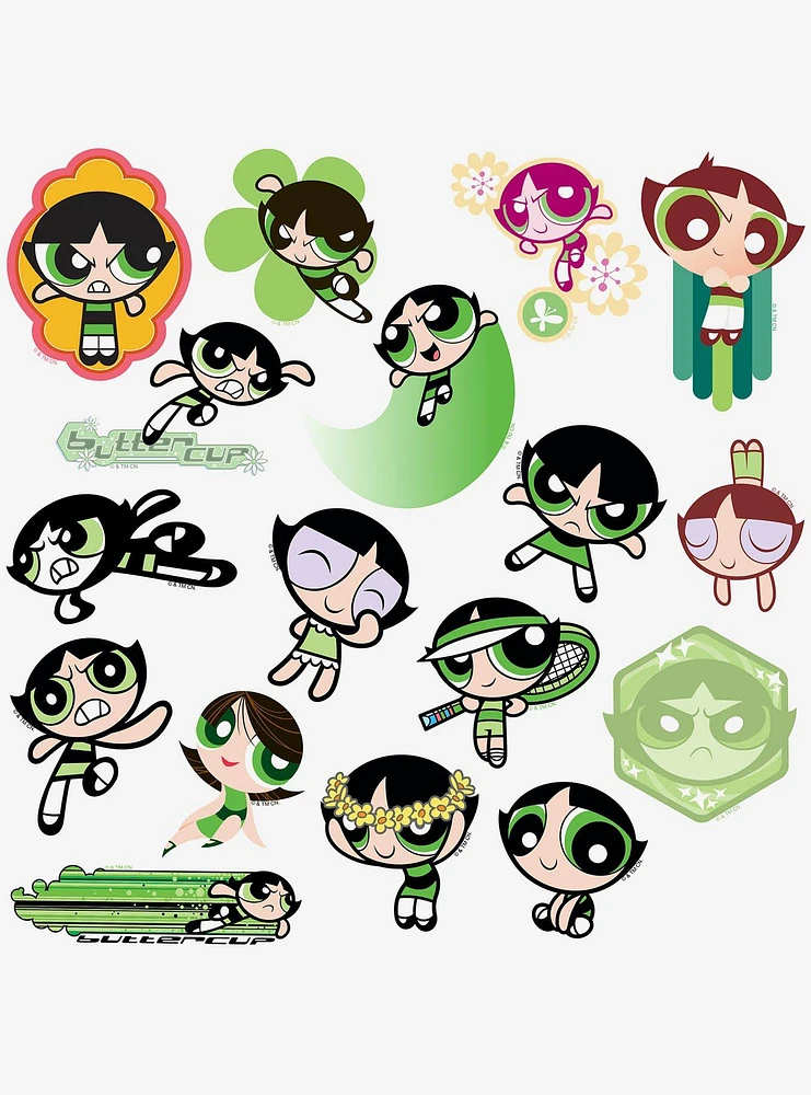 Powerpuff Girls Buttercup 100ct Vinyl Stickers Variety Pack