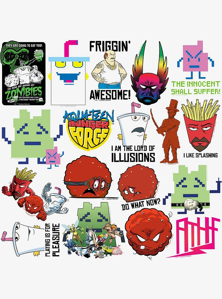 Aqua Teen Hunger Force Variety 100ct Vinyl Stickers Variety Pack