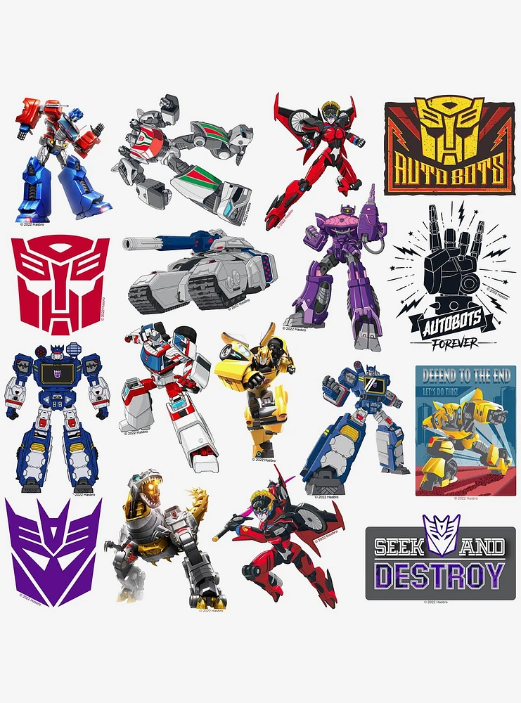 Transformers 100ct Vinyl Stickers Variety Pack