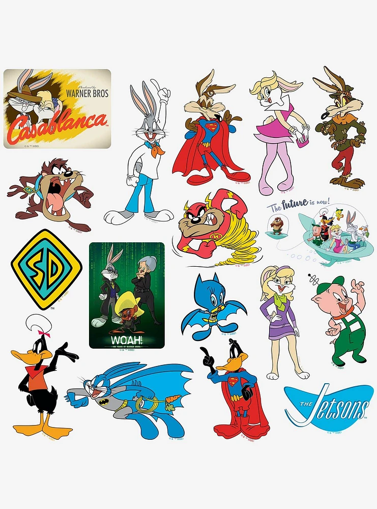 Looney Tunes WB100 Mashup 100ct Vinyl Stickers Variety Pack