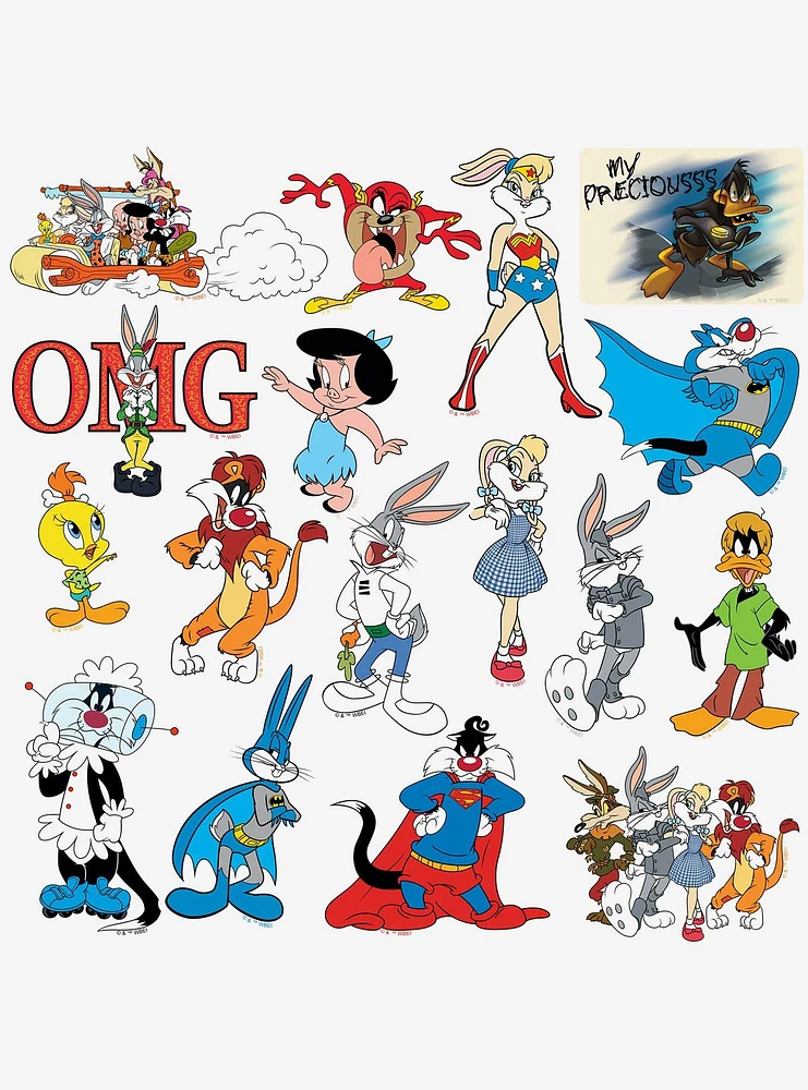 Looney Tunes WB100 Mashup 100ct Vinyl Stickers Variety Pack