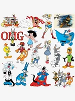 Looney Tunes WB100 Mashup 100ct Vinyl Stickers Variety Pack