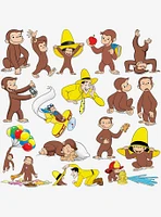 Curious George Character 100ct Vinyl Stickers Variety Pack