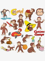 Curious George Character 100ct Vinyl Stickers Variety Pack