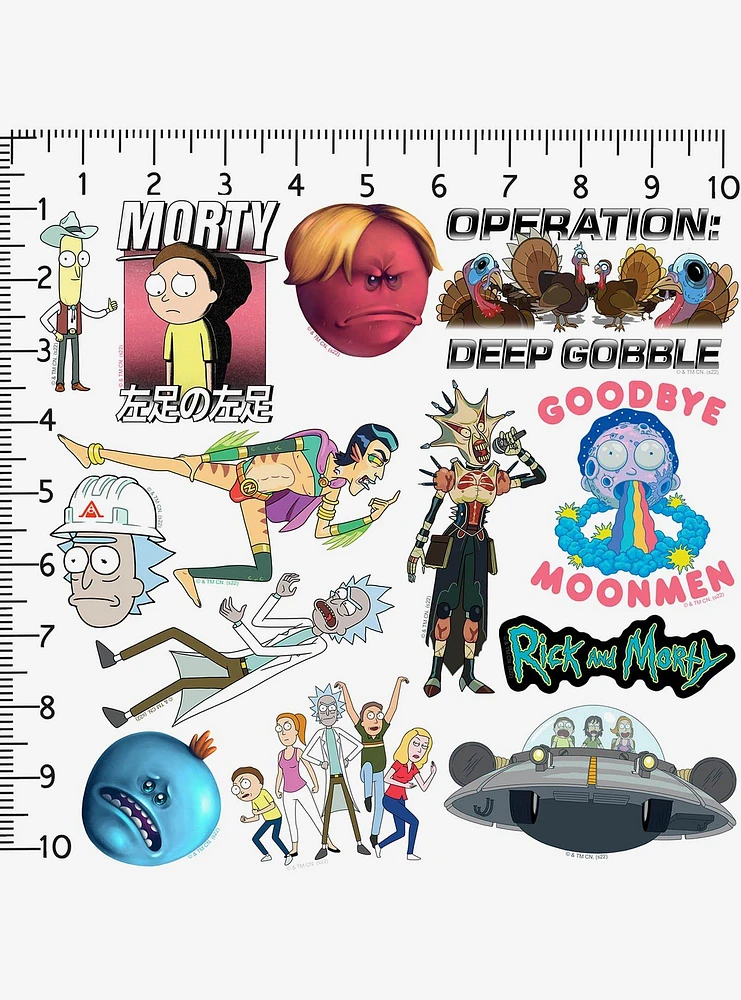 Rick and Morty 2Nd Variety 100ct Vinyl Stickers Variety Pack