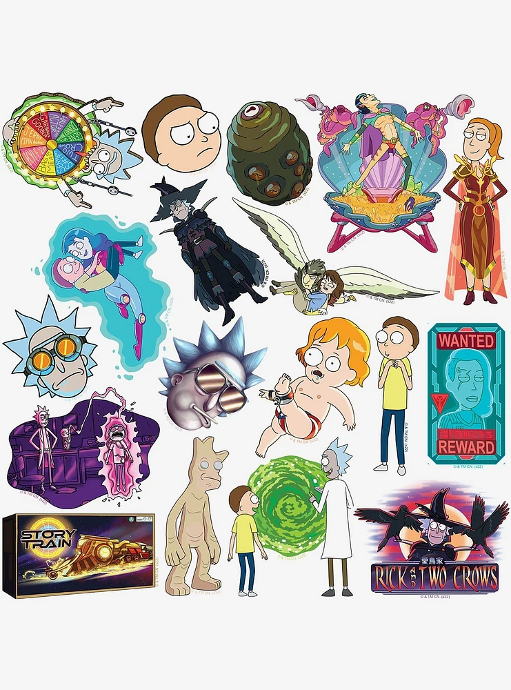 Rick and Morty 2Nd Variety 100ct Vinyl Stickers Variety Pack