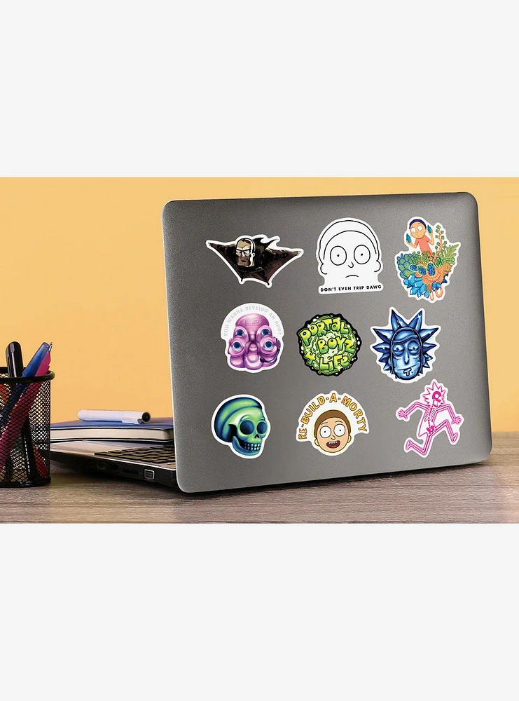 Rick and Morty Trendy 100ct Vinyl Stickers Variety Pack